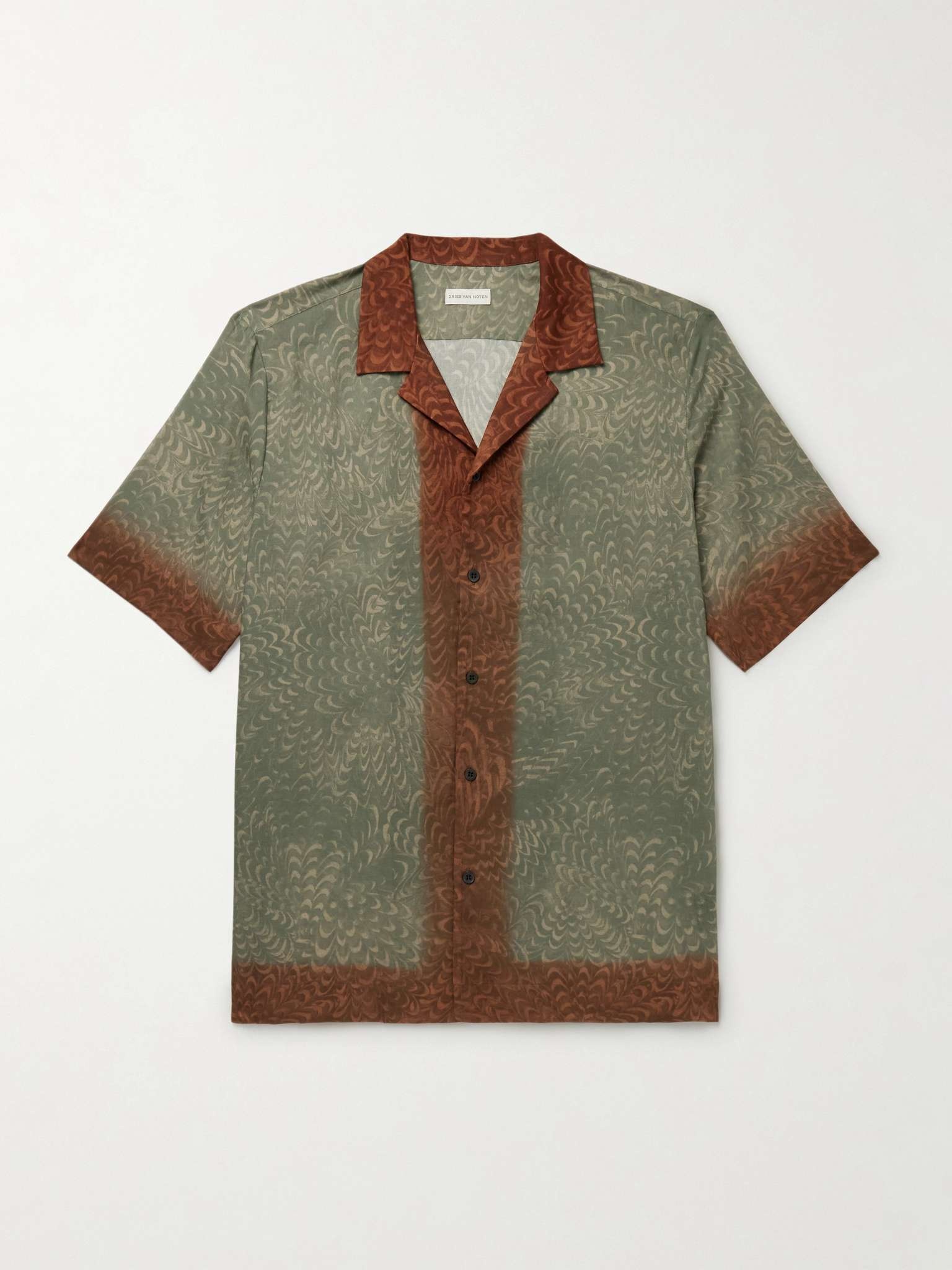 Camp-Collar Printed Cotton-Voile Shirt - 1