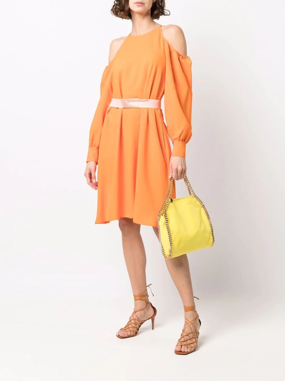 off-shoulder mid-length dress - 2
