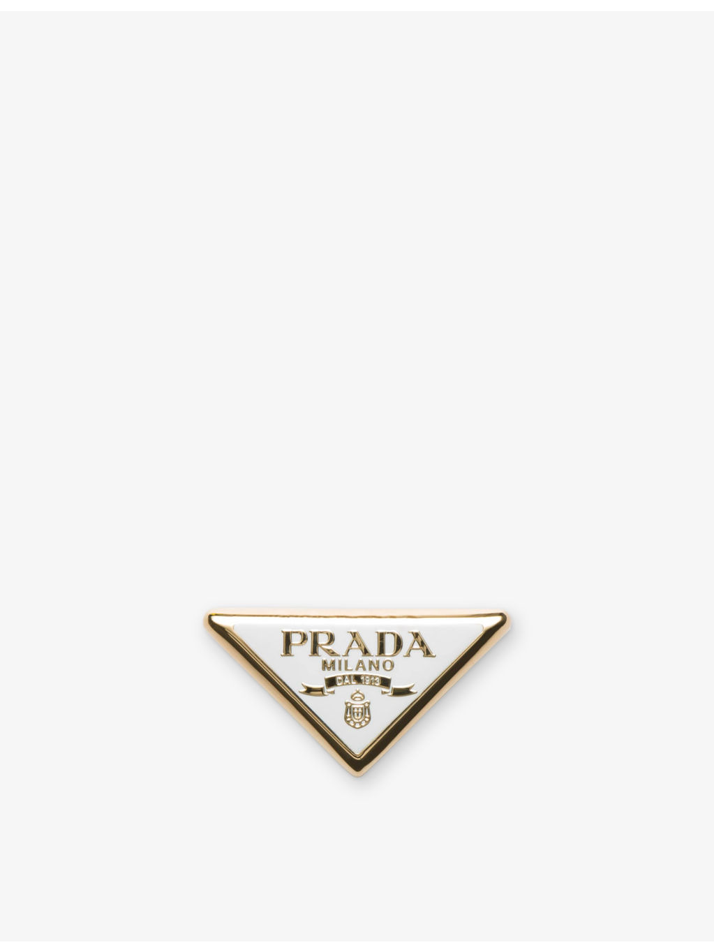 Triangle-Plaque Metal Brass Scarf Clip - 1