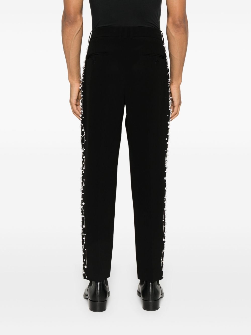 pearl-embellished trousers - 4