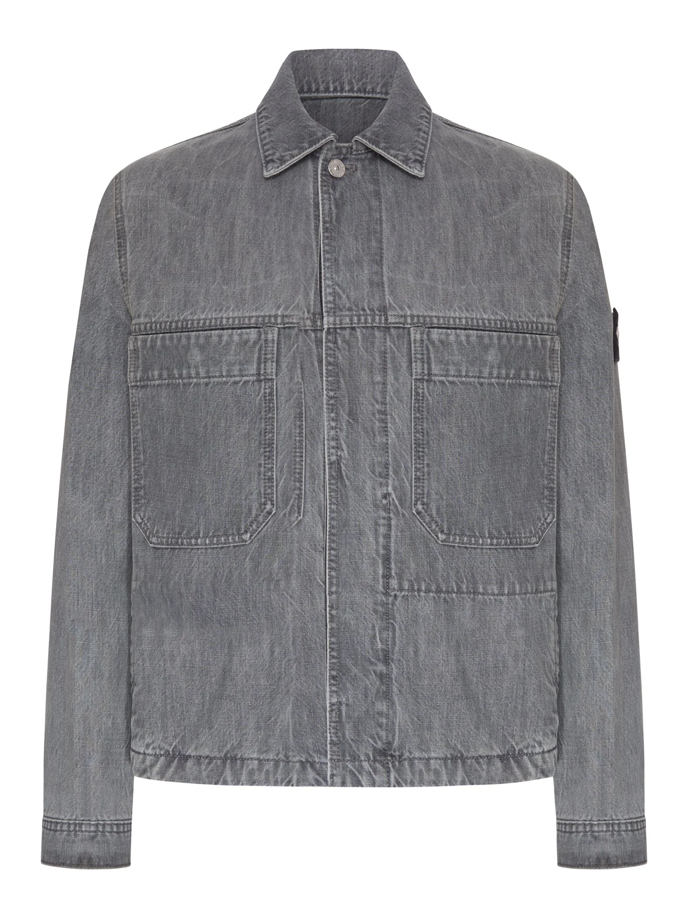 GREY DENIM OVERSHIRT - 1