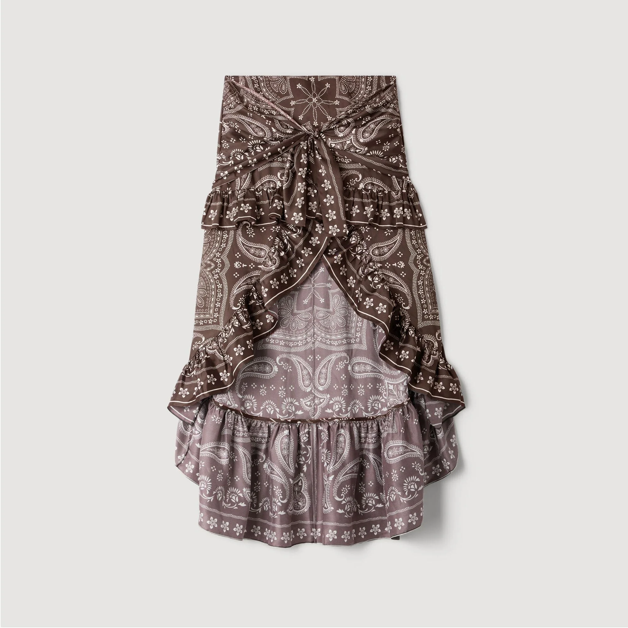 BANDANA PRINT HI-LOW SKIRT - 1