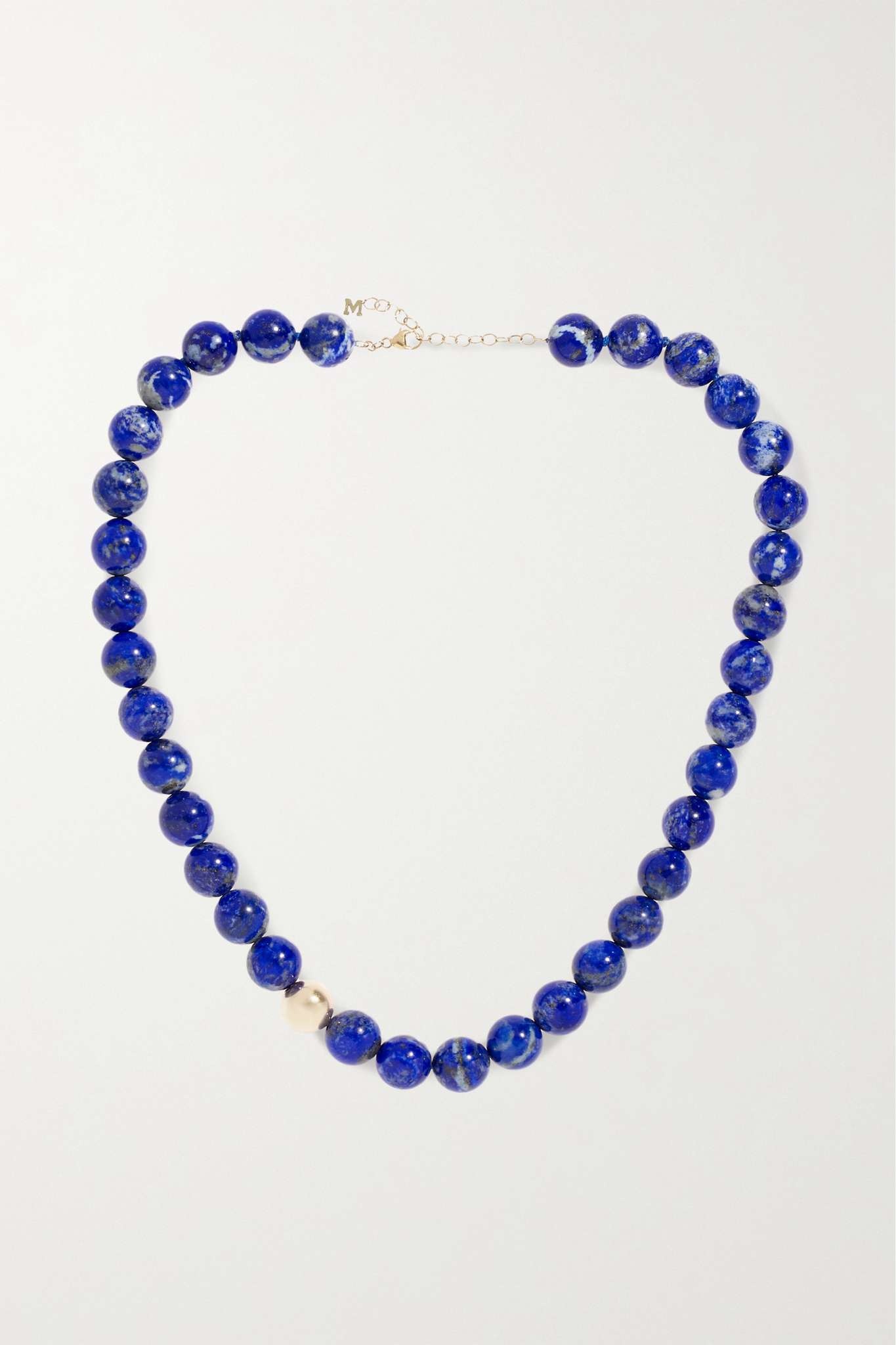 14-karat gold lapis lazuli necklace - 1