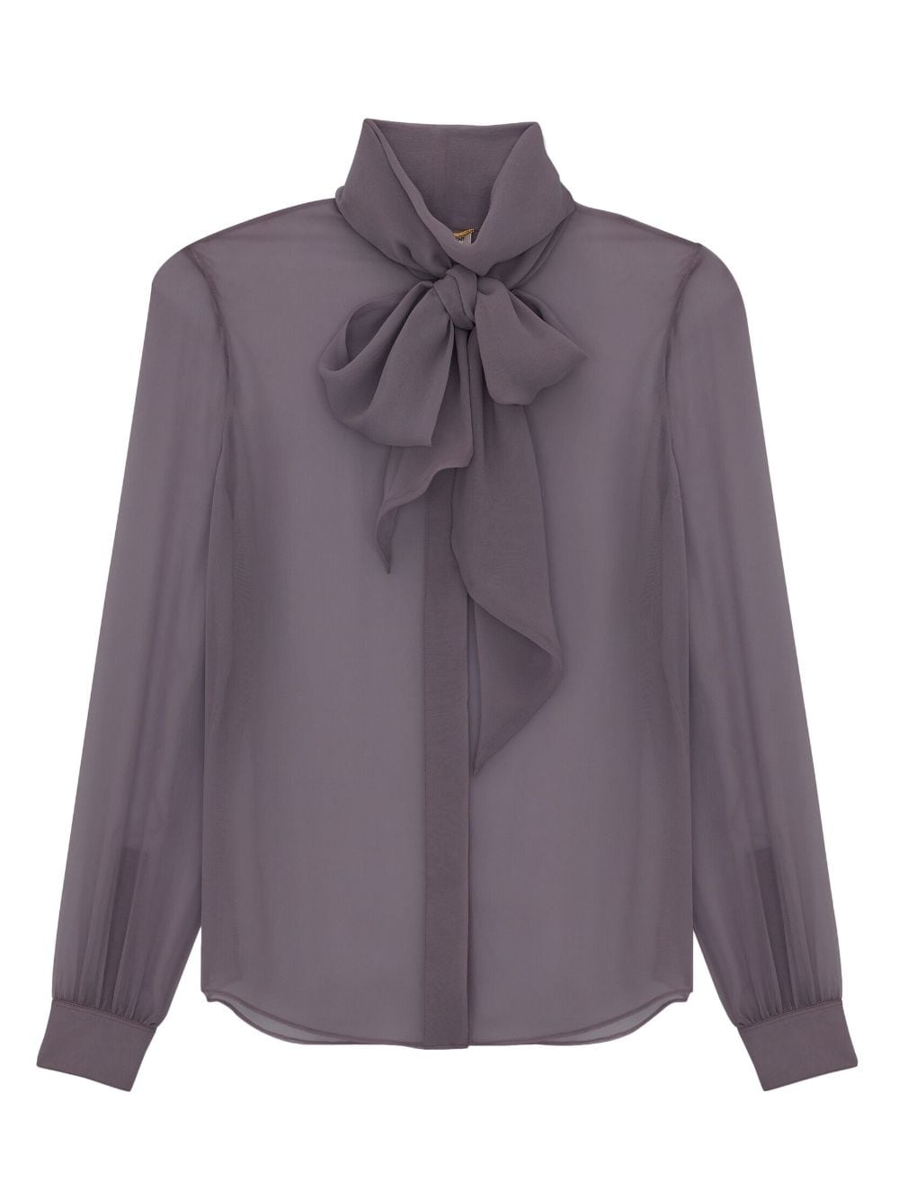 pussy-bow silk shirt - 4