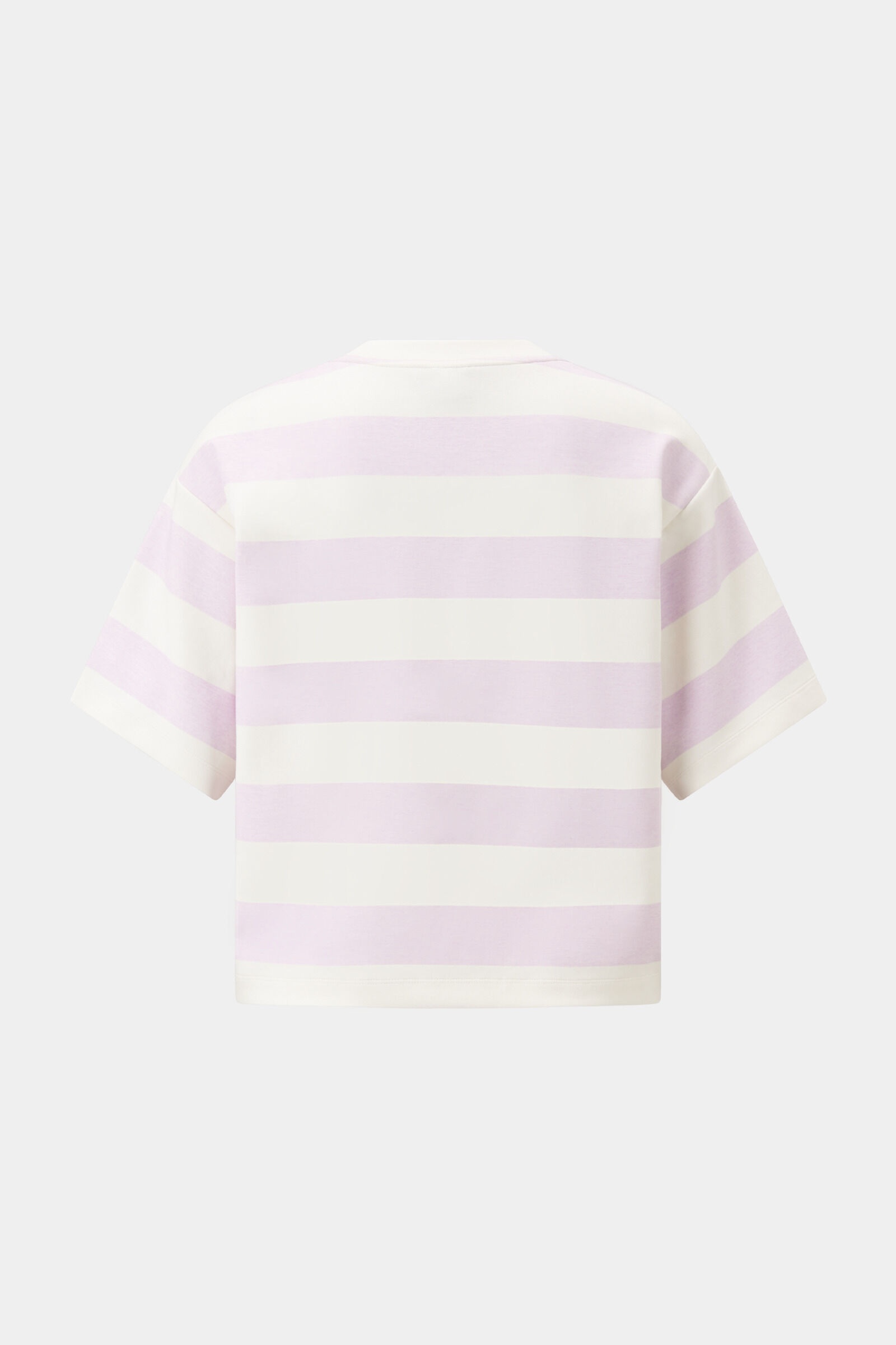 Stacey short-sleeved sweater in Lilac/Off-White - 5