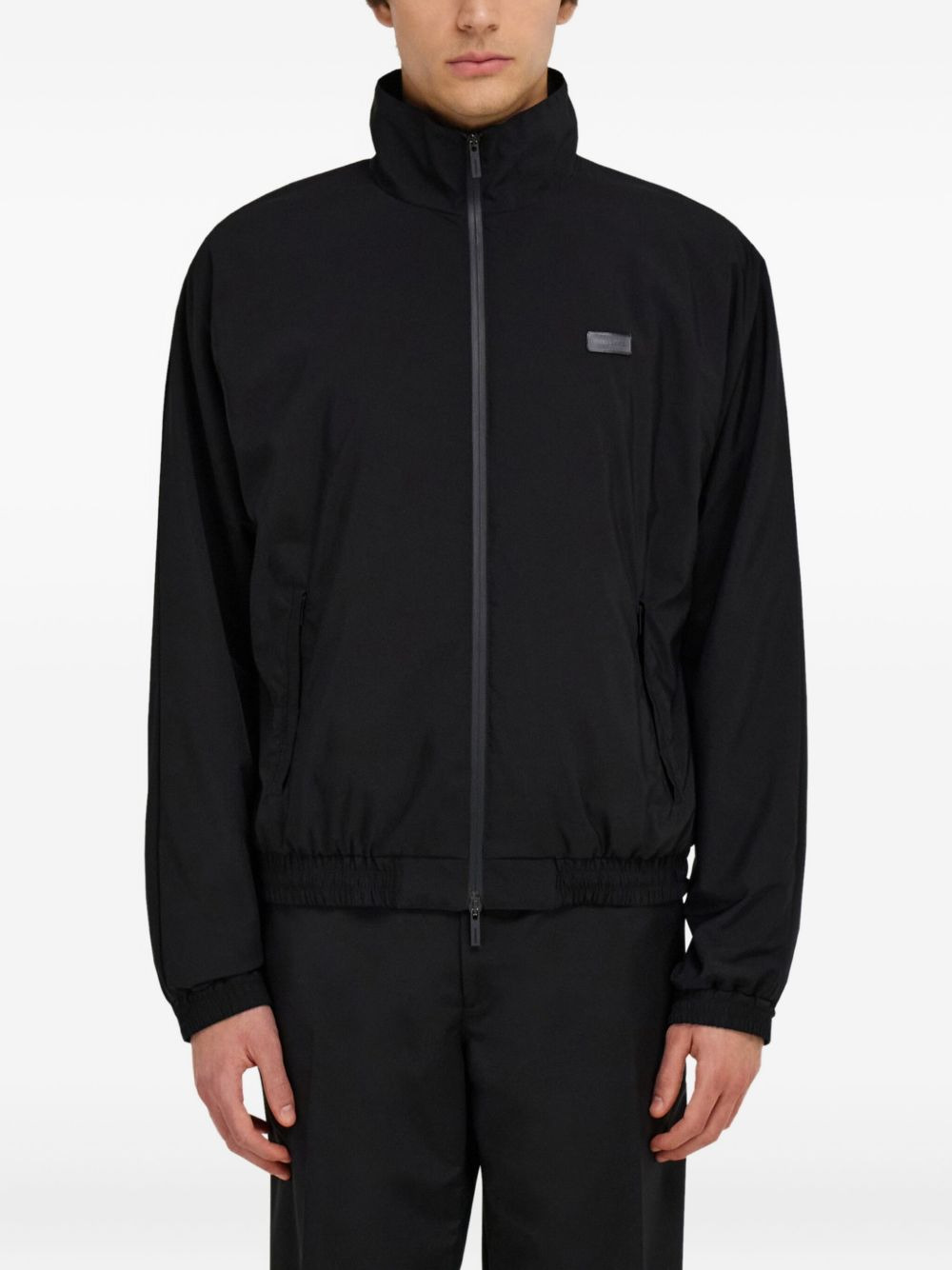 logo-patch bomber jacket - 3