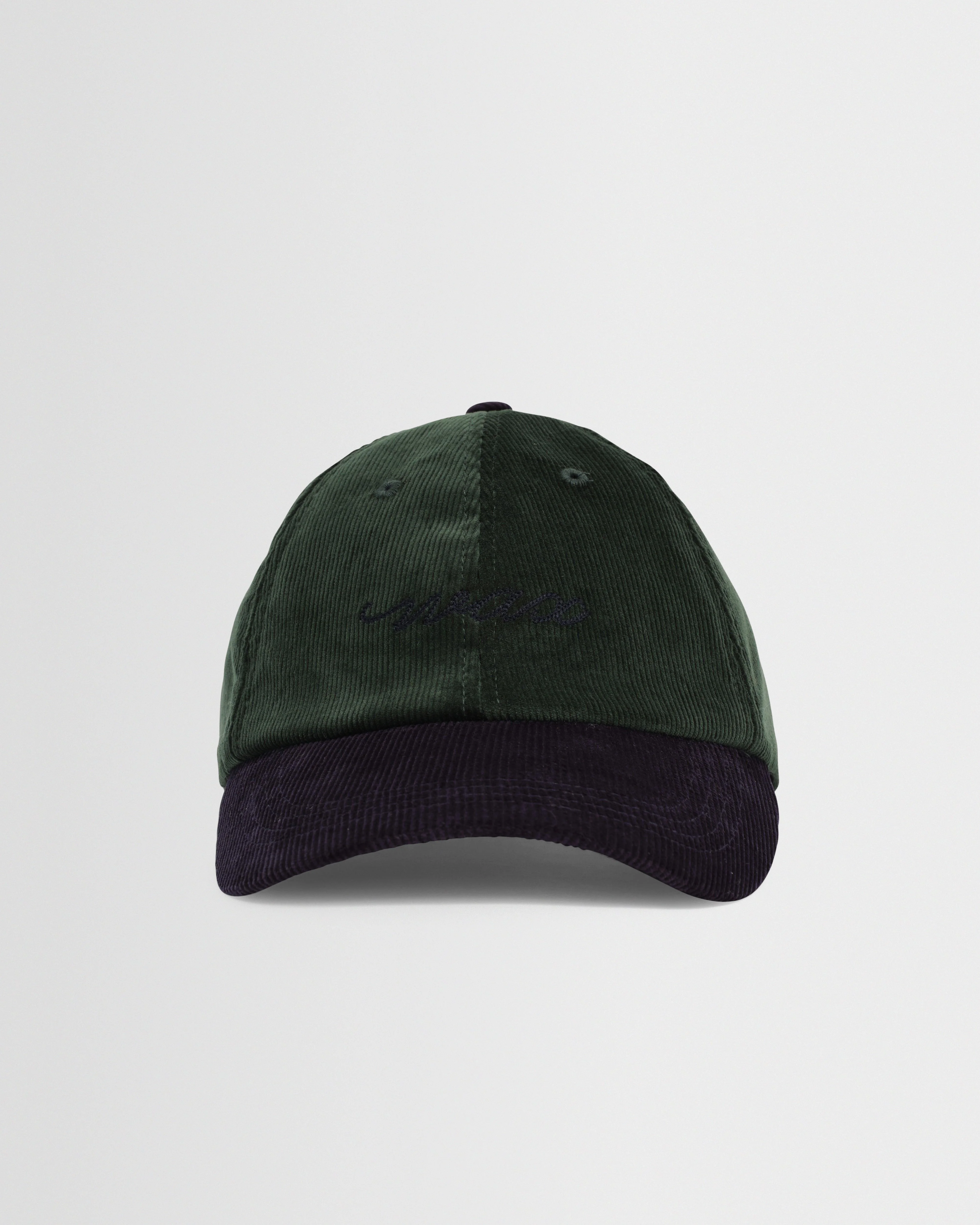 Spencer - Green And Navy Corduroy Sports Cap - 1