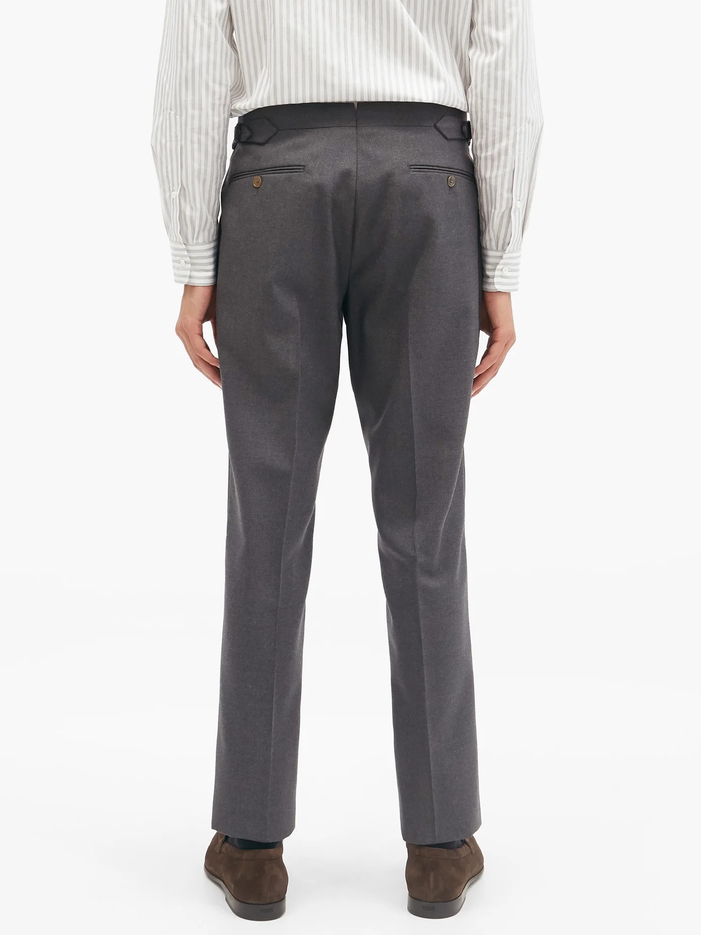 Flat-rise wool-fresco trousers - 5