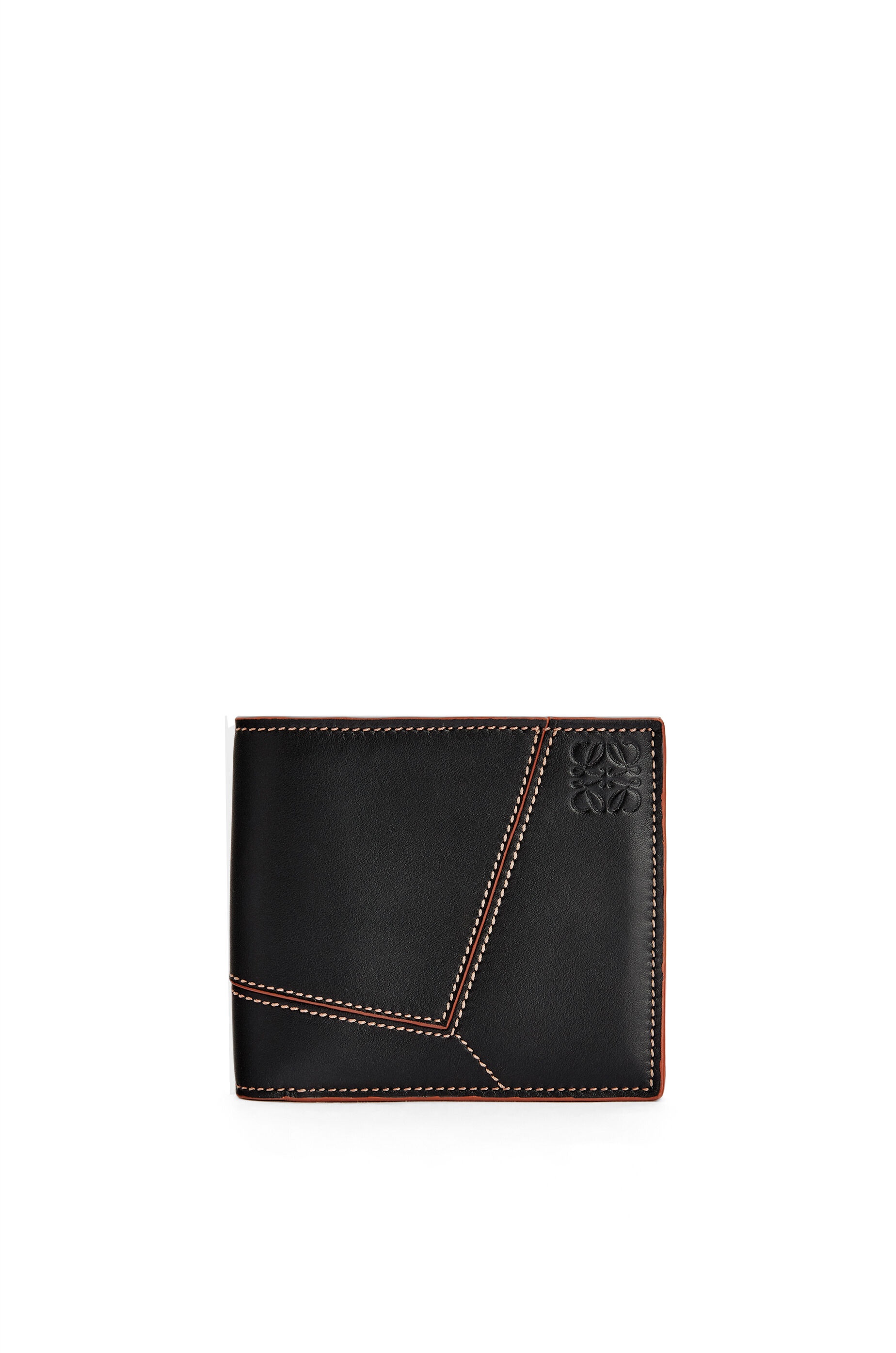 Puzzle stitches bifold wallet in smooth calfskin - 1
