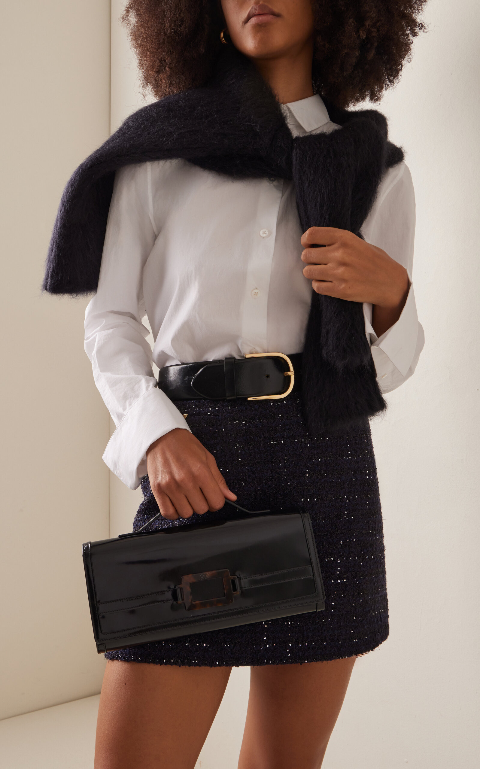 Belle Vivier Leather Clutch black - 2