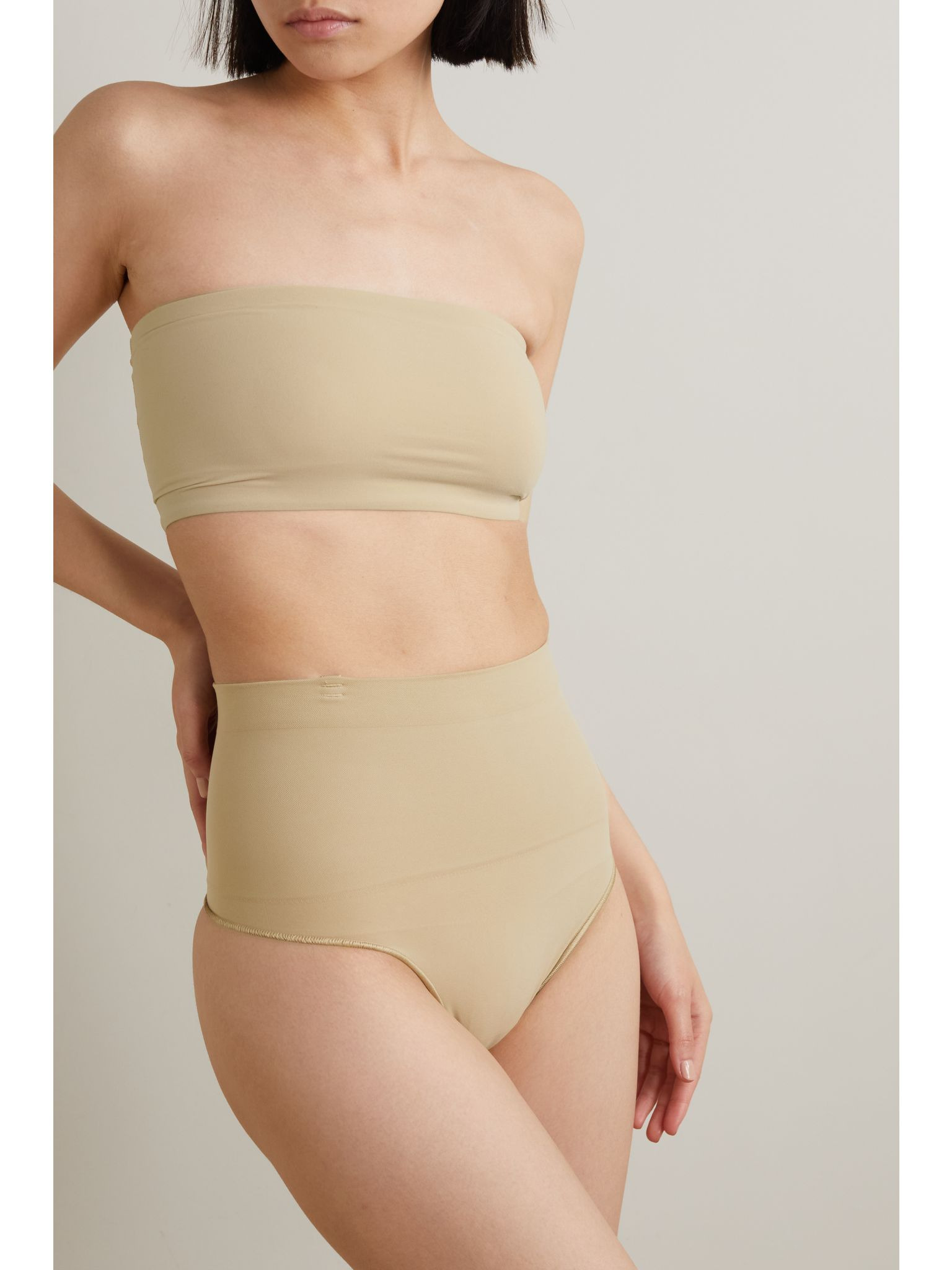 Core Control High Waist Thong - Clay Beige - 5