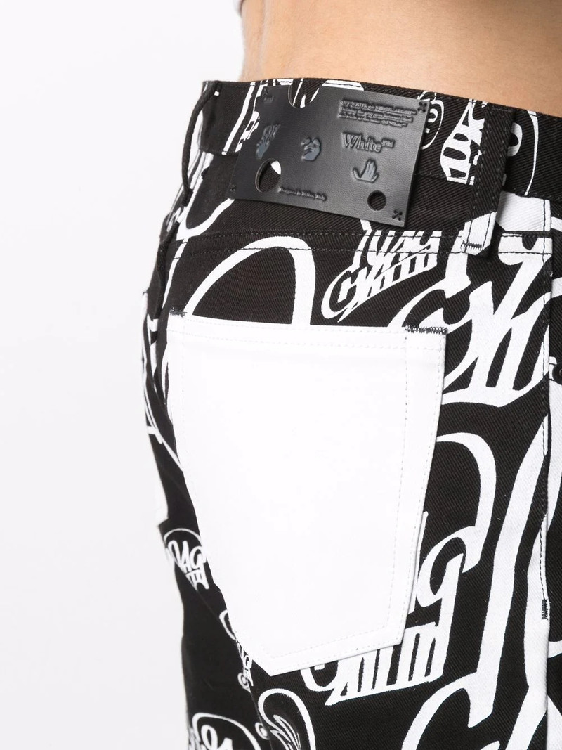 x Katsu printed straight-leg jeans 5