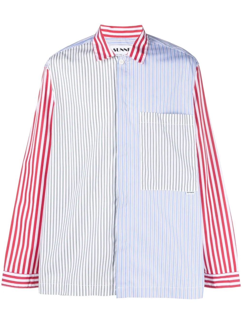 stripe-print cotton shirt - 1