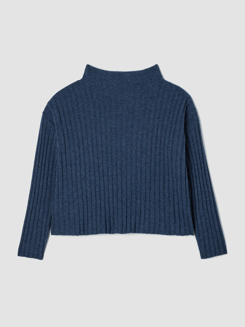 Recycled Wool Cashmere Funnel Neck Top 1