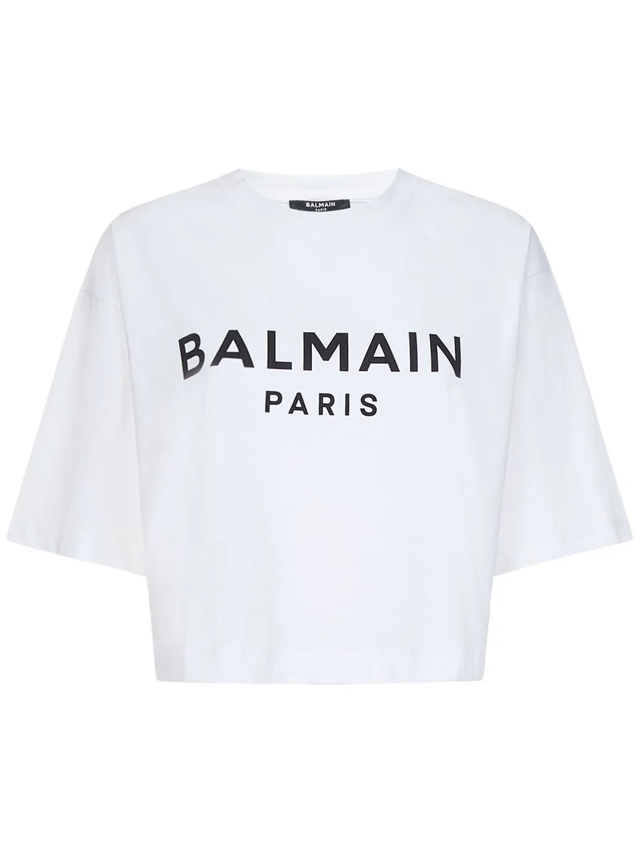 Balmain LOGO PRINT BOXY T-SHIRT - 1