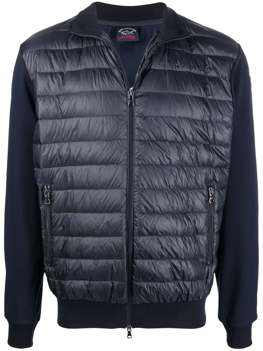 quilted zip-up jacket - 1