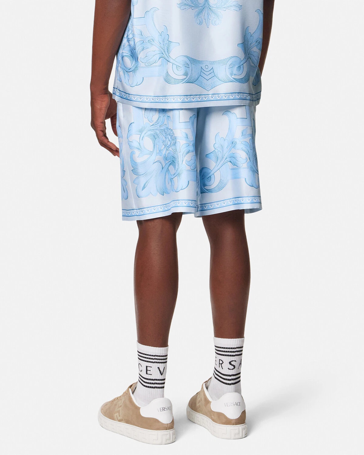 Architectural Baroque Silk Shorts - 5