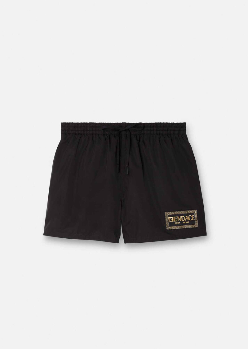 Fendace Logo Mid-Length Swim Shorts 1