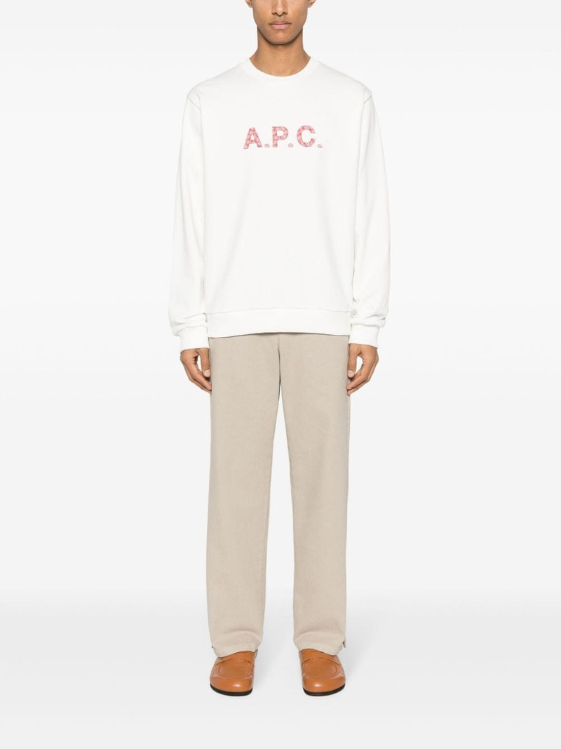 A.P.C. logo-print cotton sweatshirt outlook