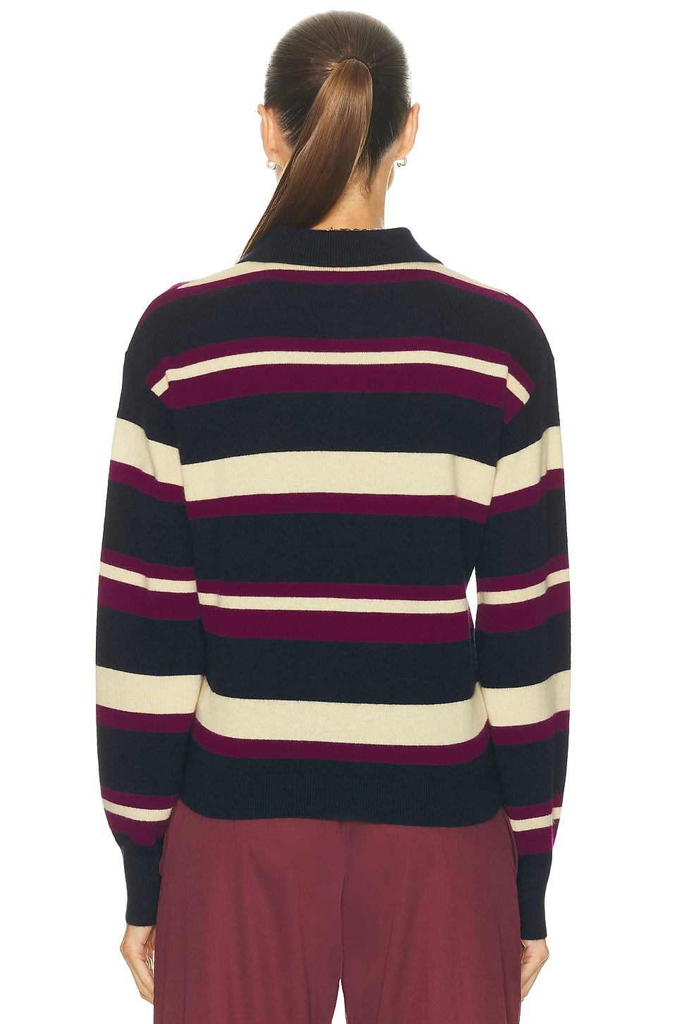 Collegiate Stripe Polo Top - 3