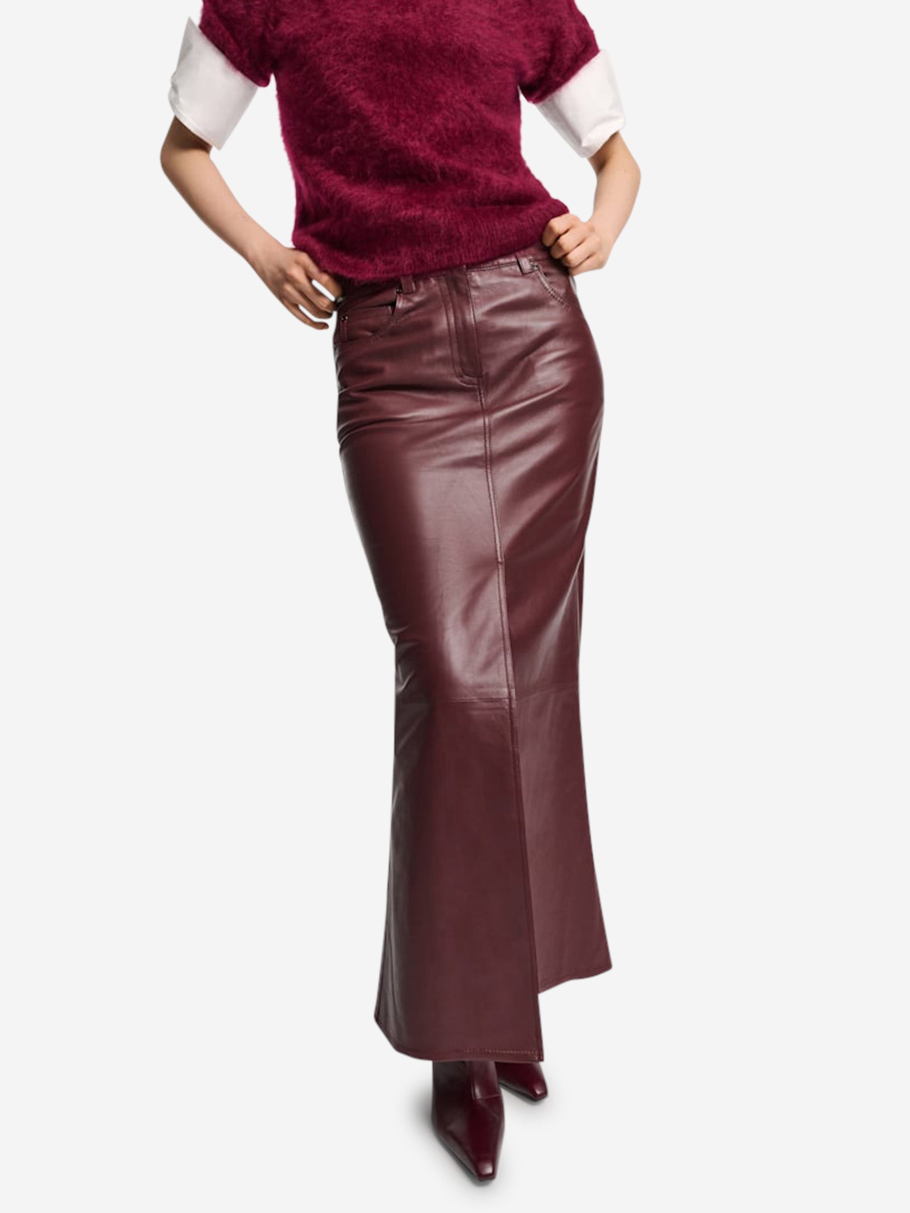 MAXI LEATHER SKIRT - 5