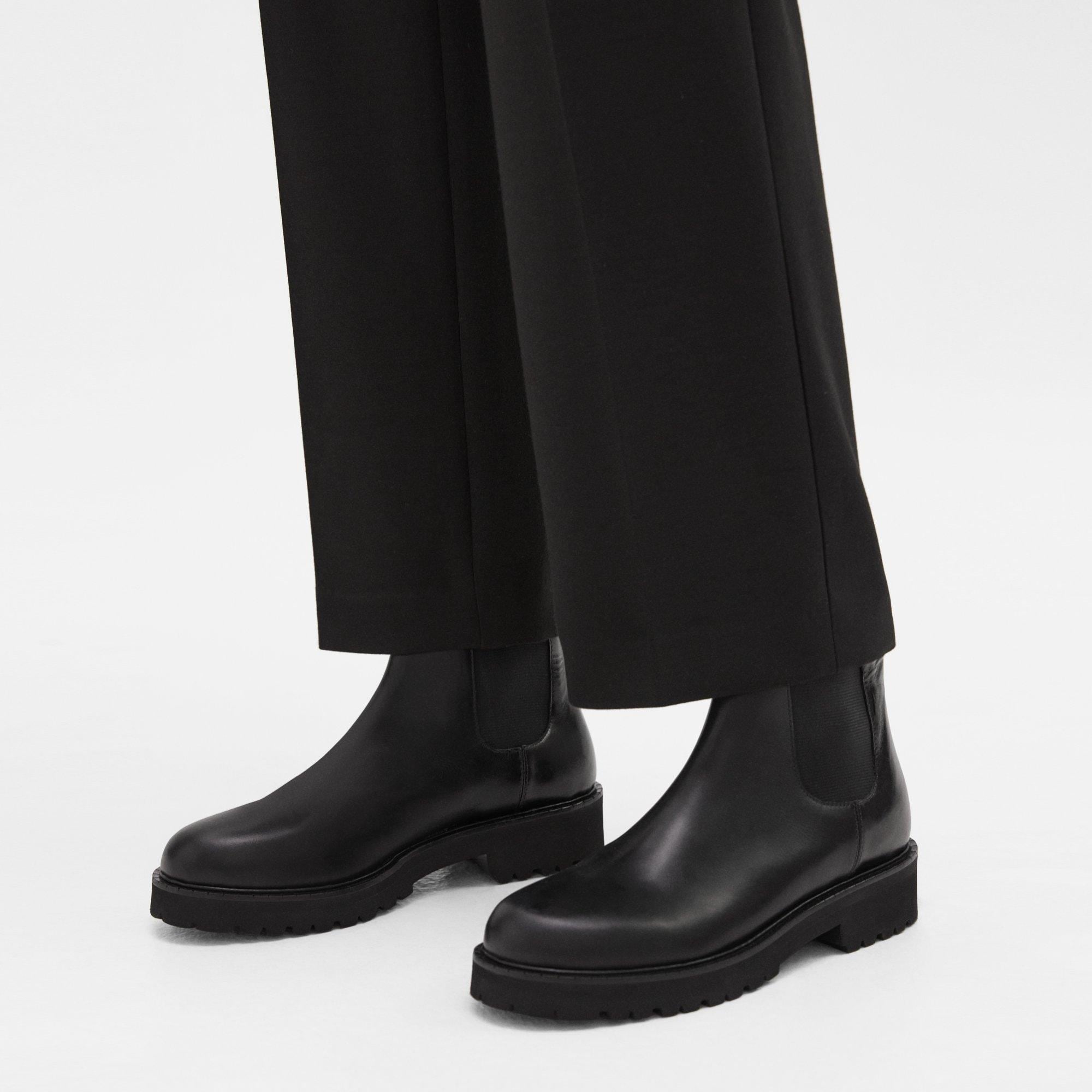 Lug Chelsea Booties in Leather - 2
