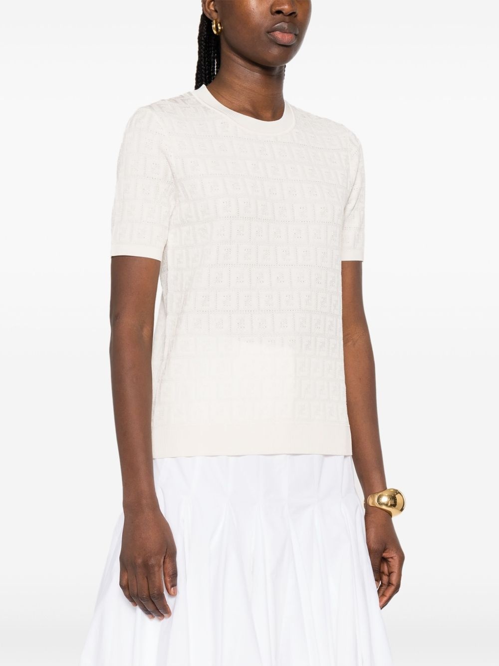 FF-jacquard T-shirt - 3
