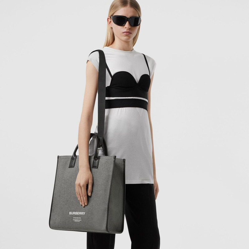 Horseferry Print Cotton Canvas Tote 12