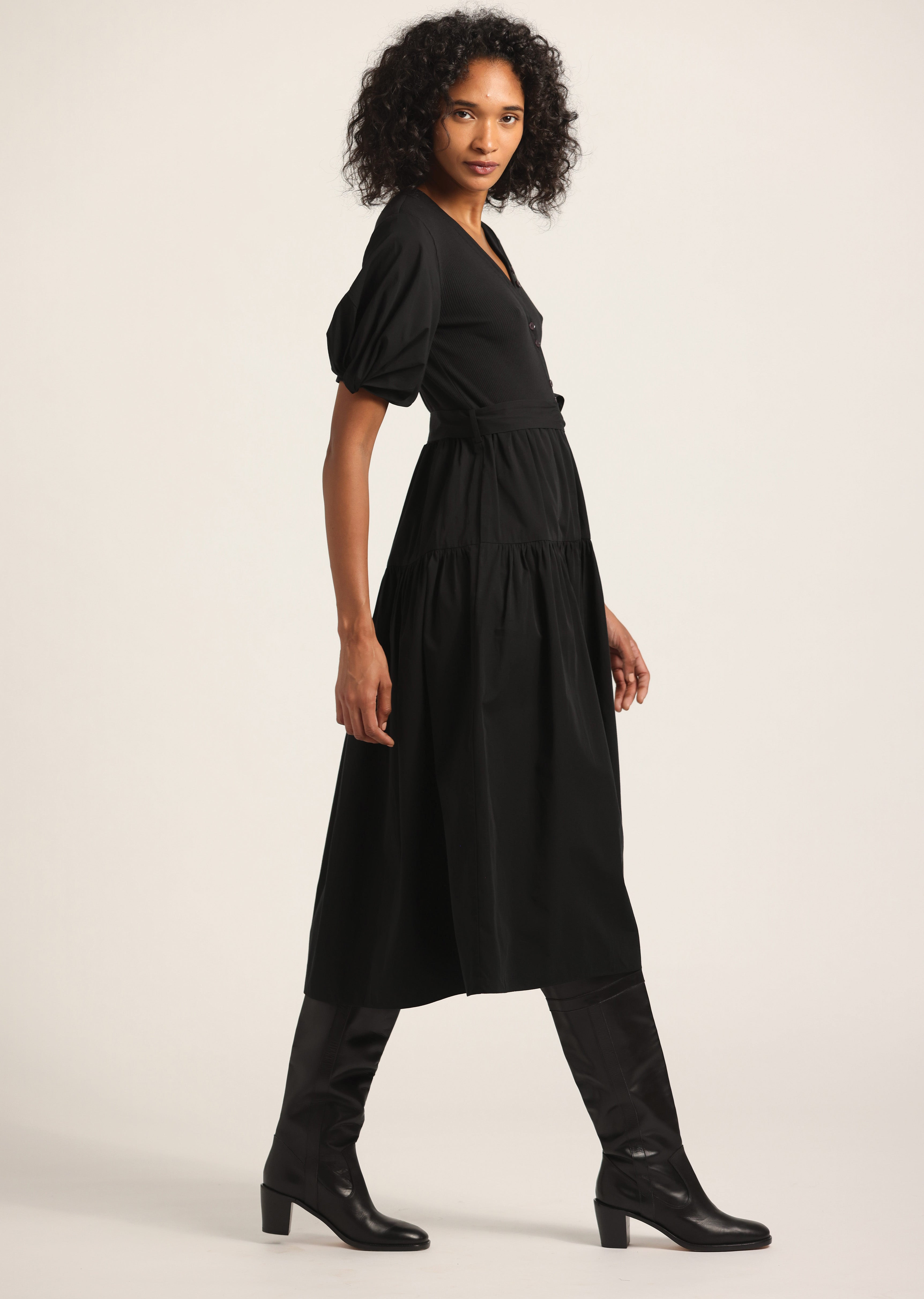 NATALIA MIXED MEDIA DRESS - 3