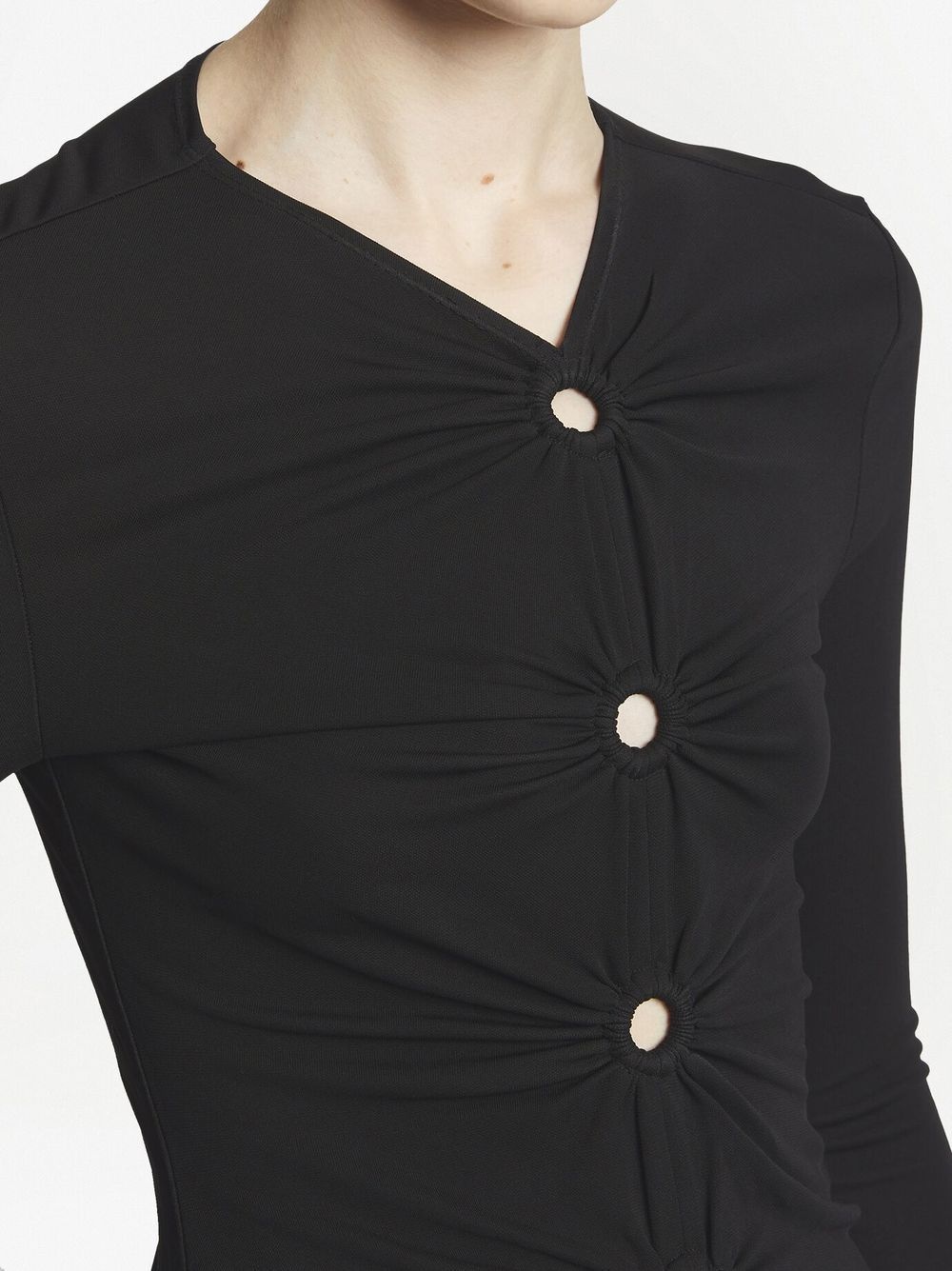 cut-out detailed long-sleeved top - 5