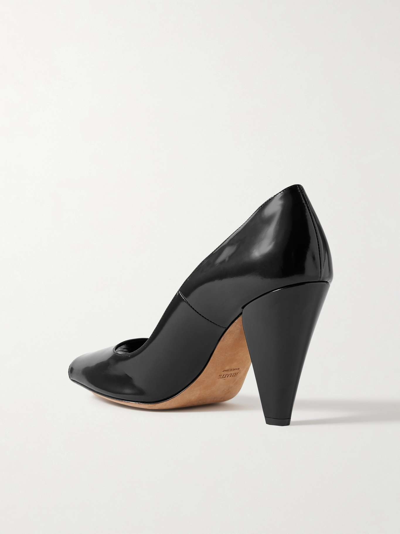 Cedar glossed-leather pumps - 3