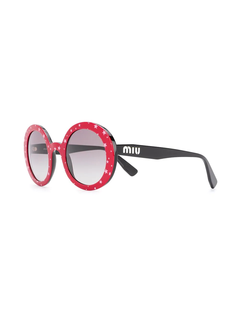 circle frame star print sunglasses - 2