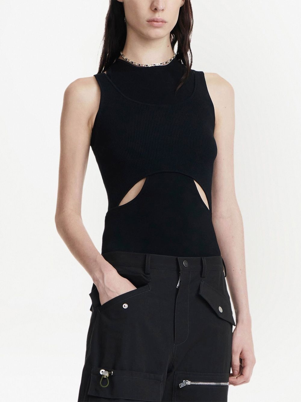 Interlink cut-out tank top - 4