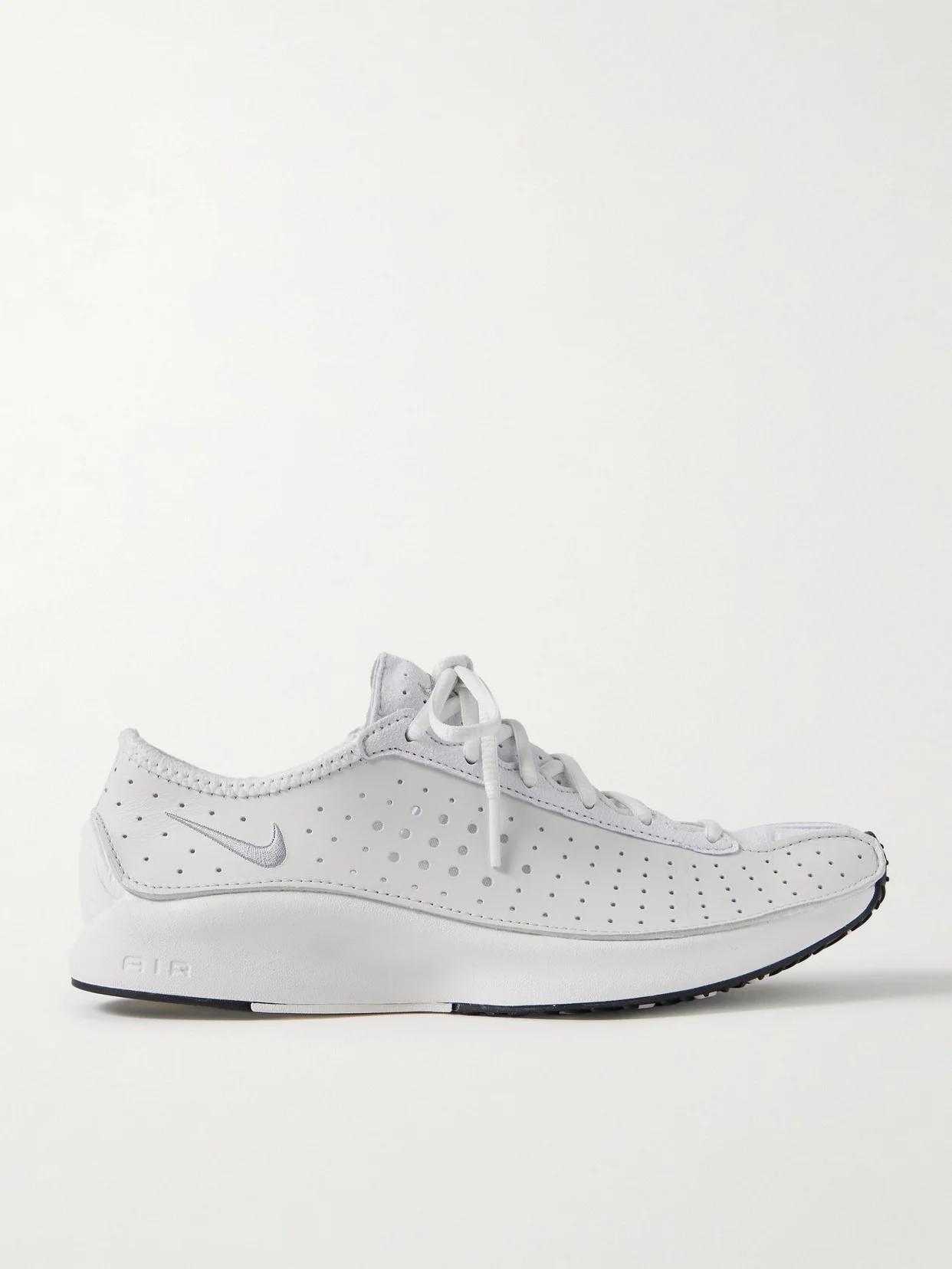 Air Superfly Suede And Perforated Leather Sneakers - 1