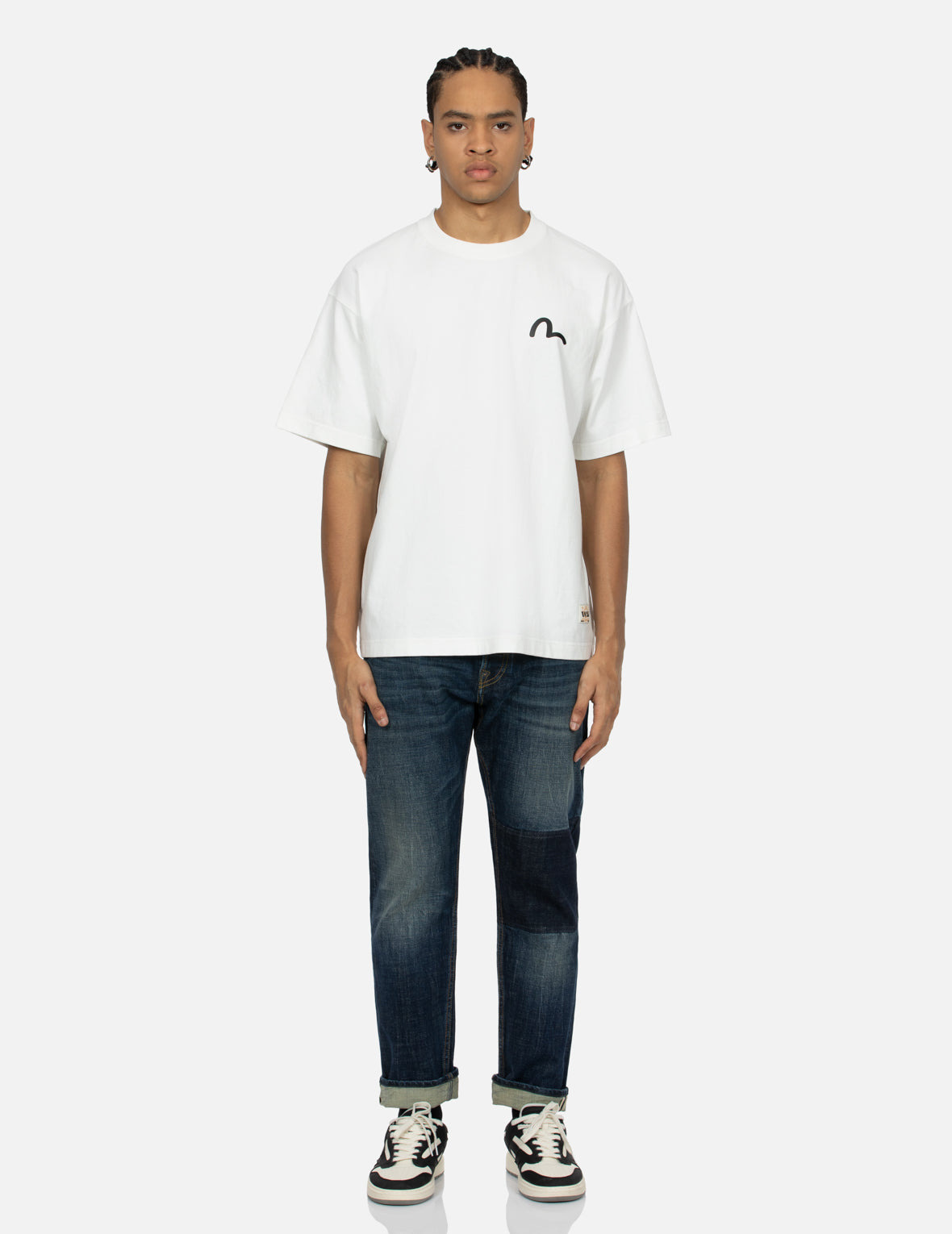 FOAM LINE KAMON AND SEAGULL DAICOCK PRINT LOOSE FIT T-SHIRT - 6