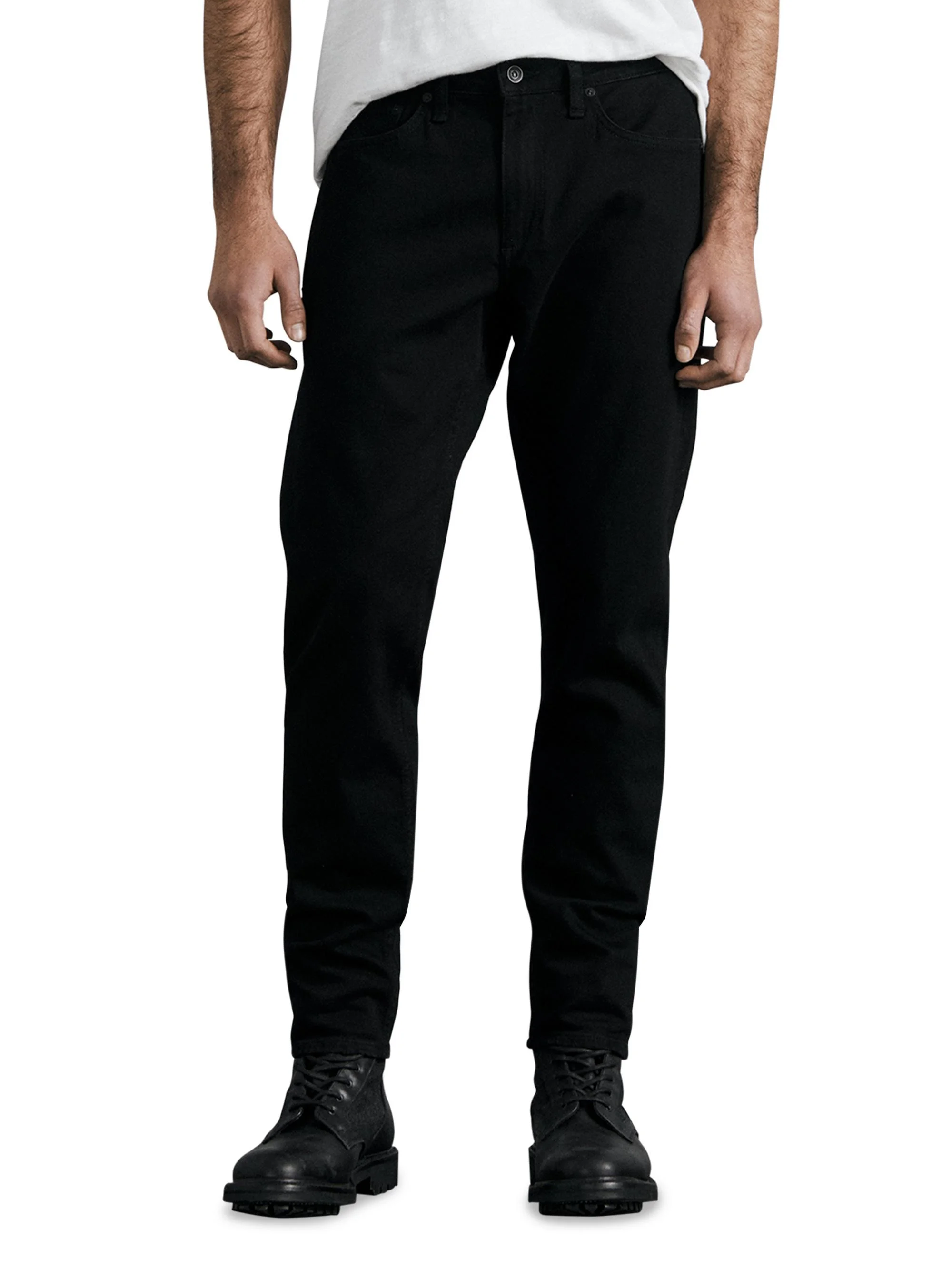 Men's Fit-3 Authentic Stretch Slim-Fit Jeans - Black - 1