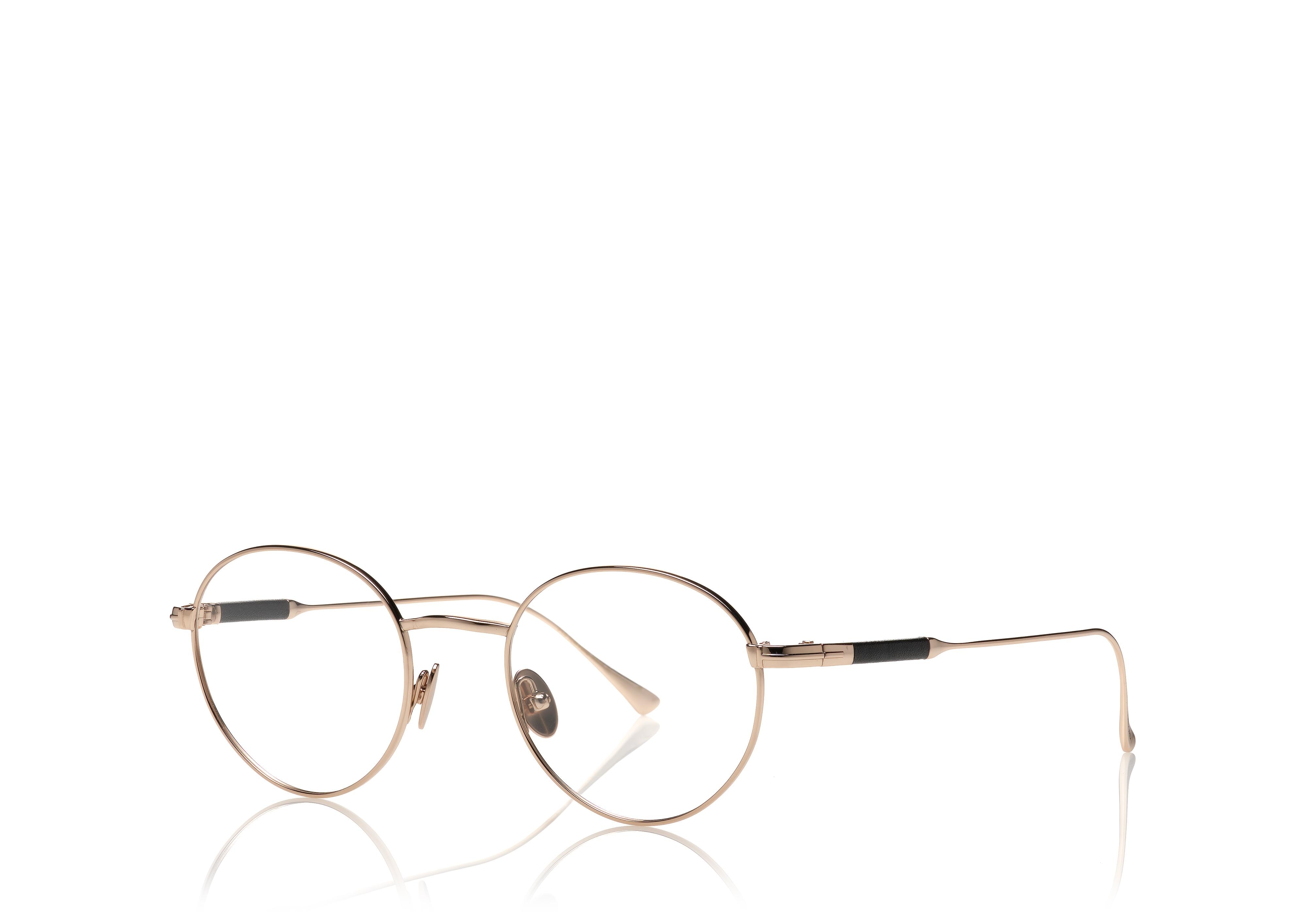 TITANIUM LEATHER TEMPLE OPTICAL - 2