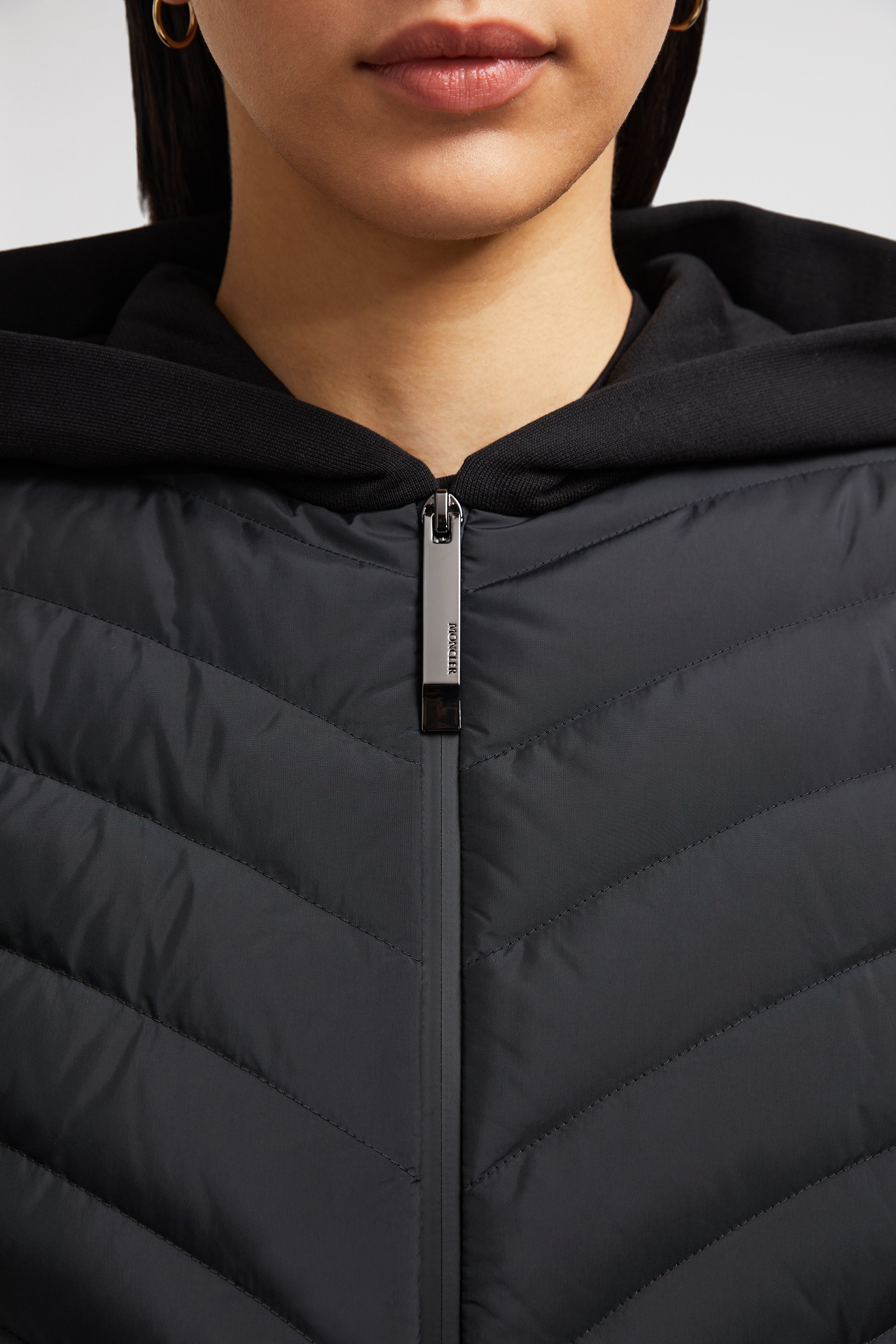 Padded Diagonal-Quilted Cotton Zip-Up Hoodie - 7