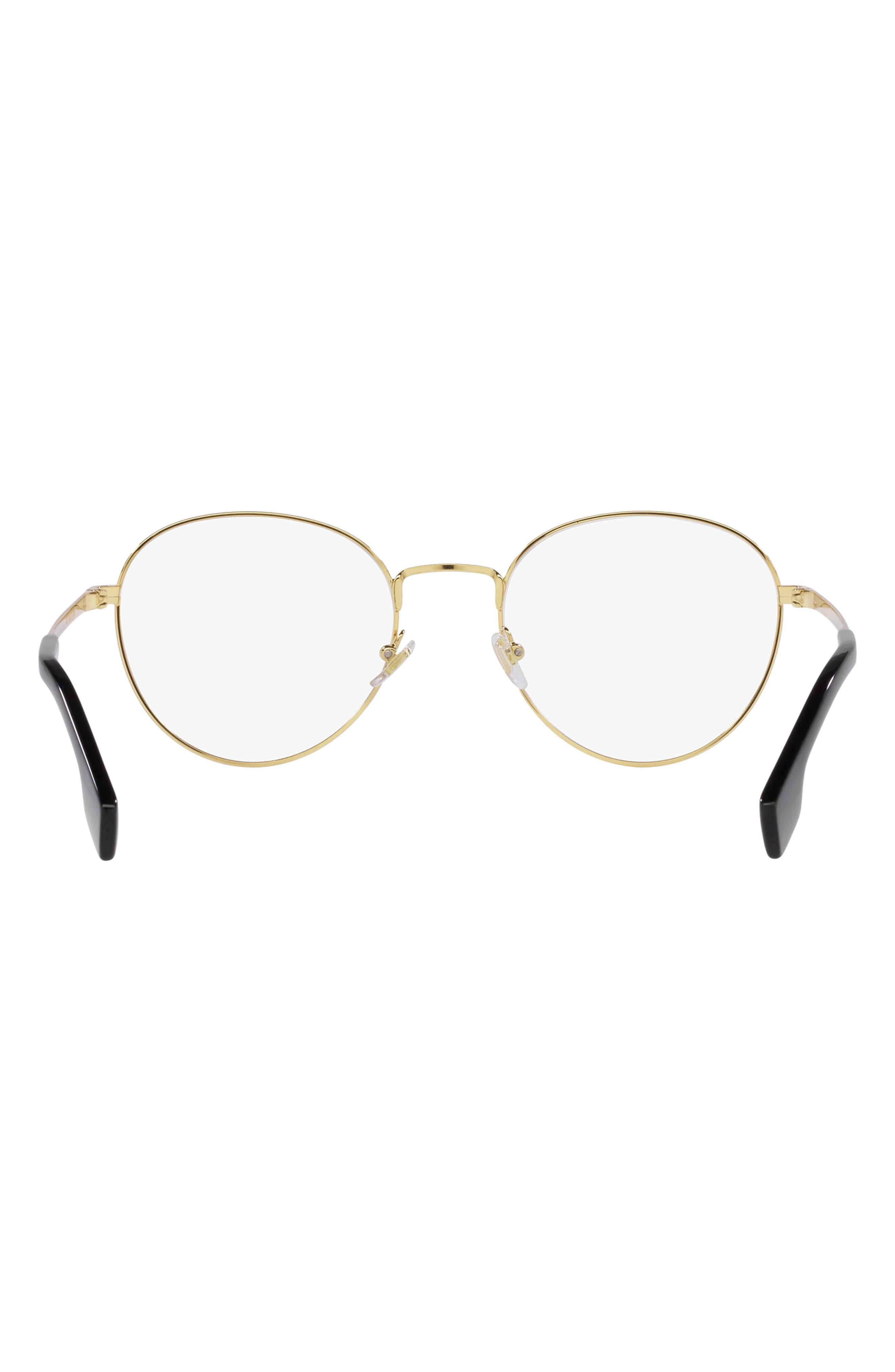 Versace 53mm Round Optical Glasses in Gold at Nordstrom - 5