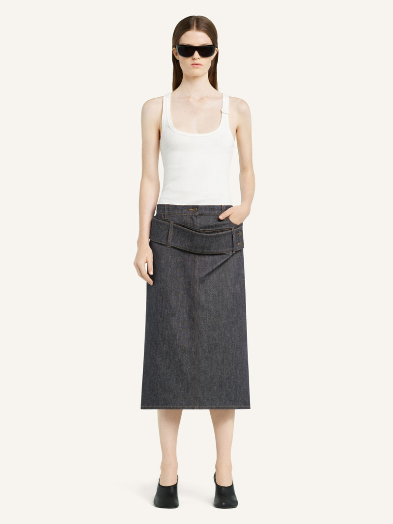 courrèges DOUBLE BELT DENIM SKIRT outlook