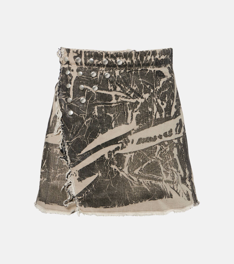 Sisysnap distressed denim miniskirt 1
