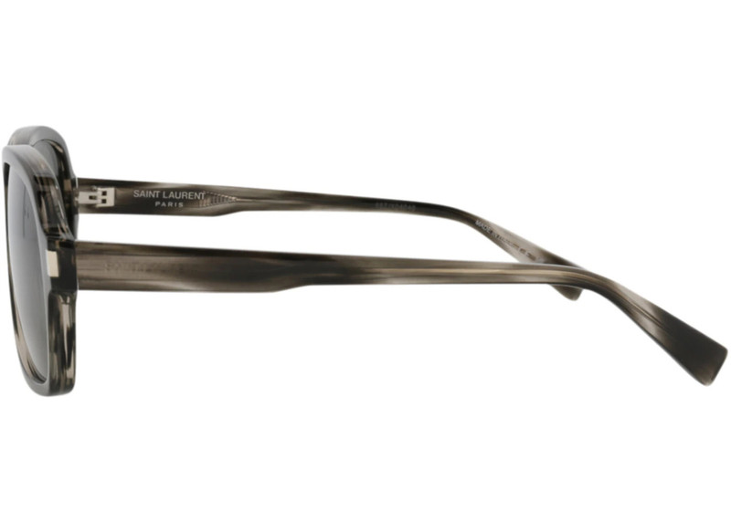 Saint Laurent Aviator-Frame Recycled Acetate Sunglasses Havana/Havana/Grey (SL609CAROL-30014608-004) 3