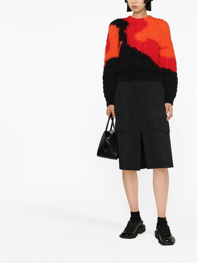 Alexander McQueen colourblock knit jumper outlook