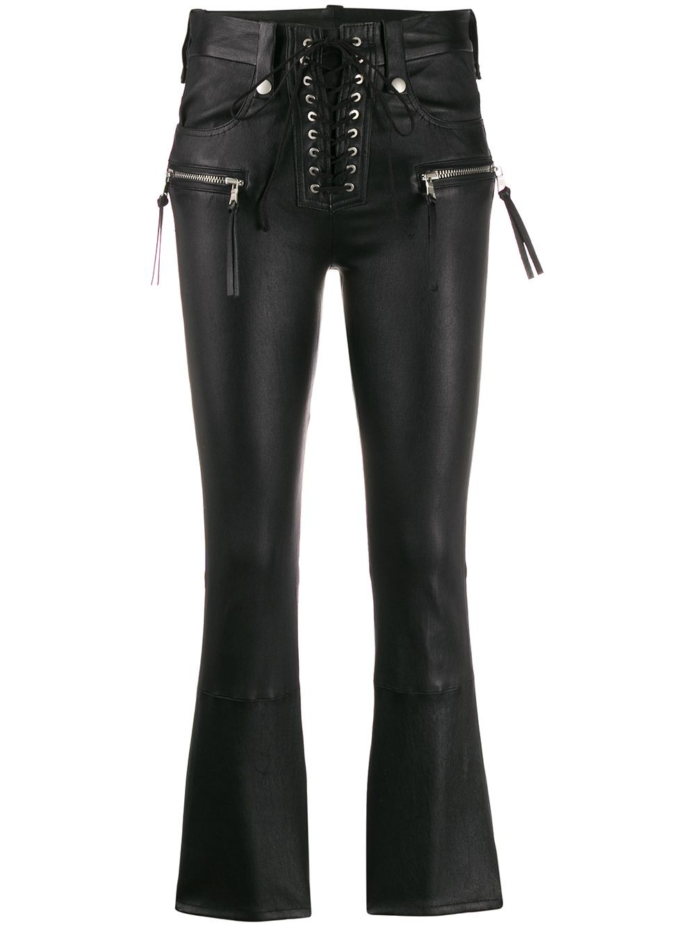 flared cropped trousers - 1