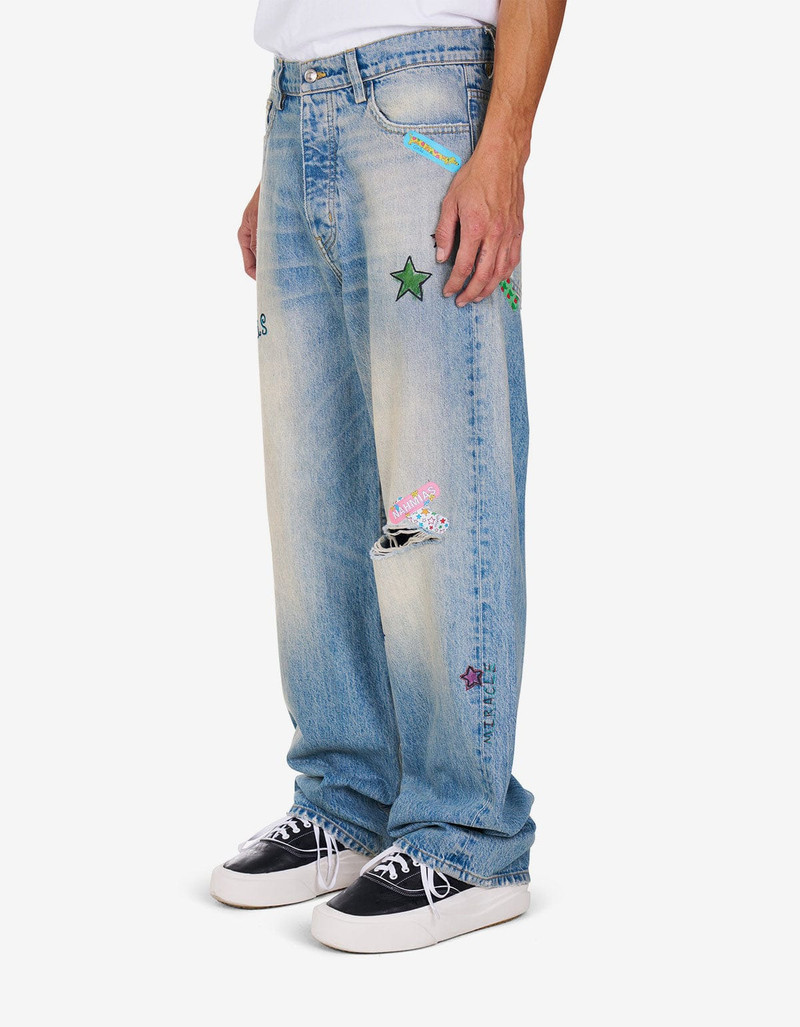 NAHMIAS Nahmias Blue Bandaid Baggy Jeans outlook