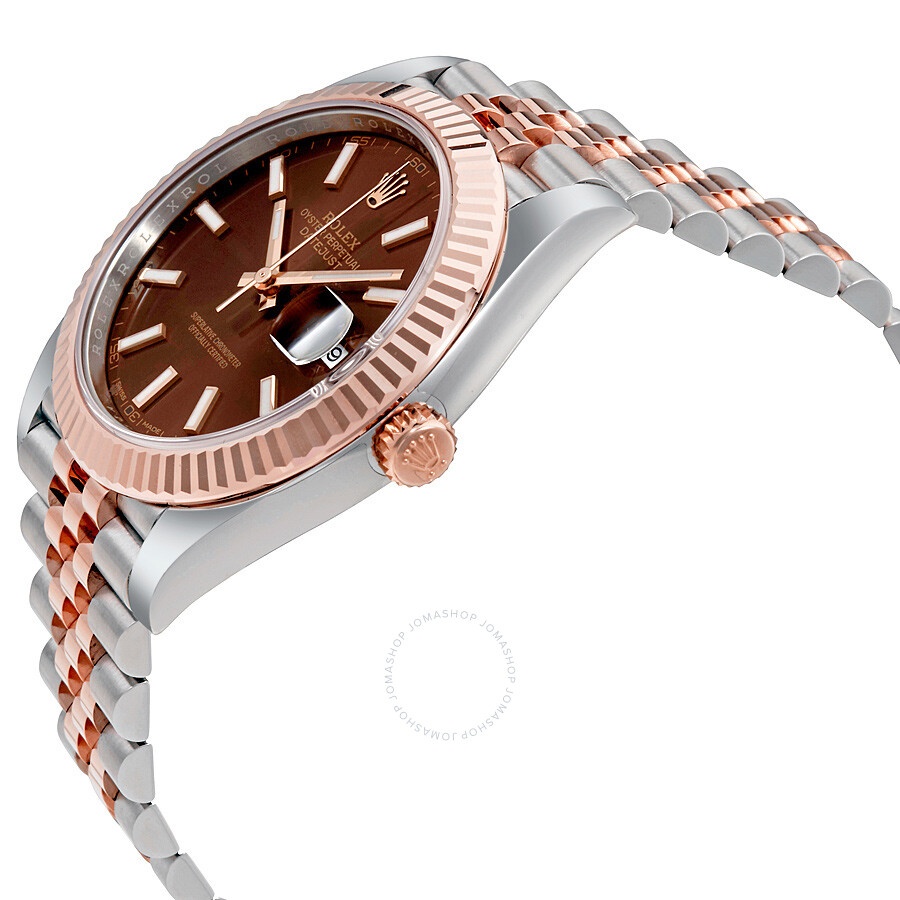 Rolex Datejust Chocolate Dial Steel and 18K Everose Gold Jubilee Men's Watch 126331CHSJ - 2