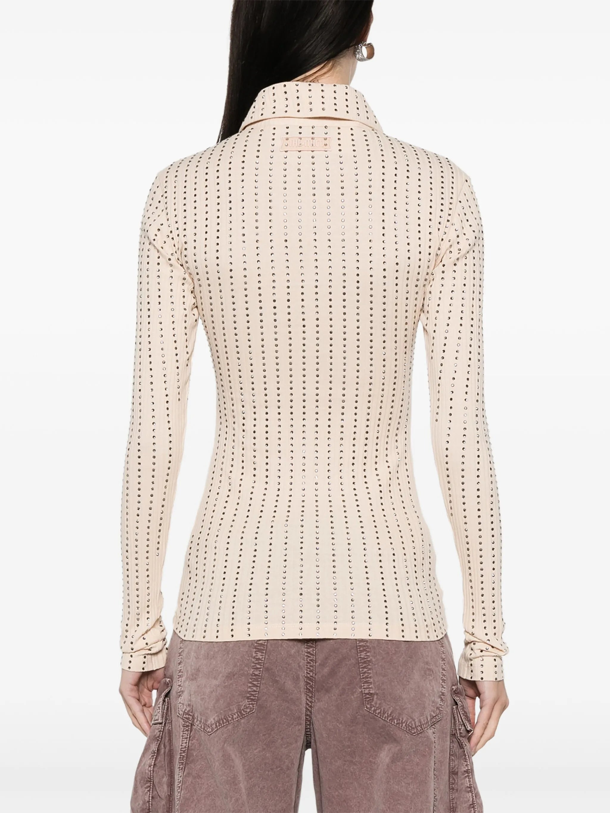 rhinestone-embellished polo shirt - 4