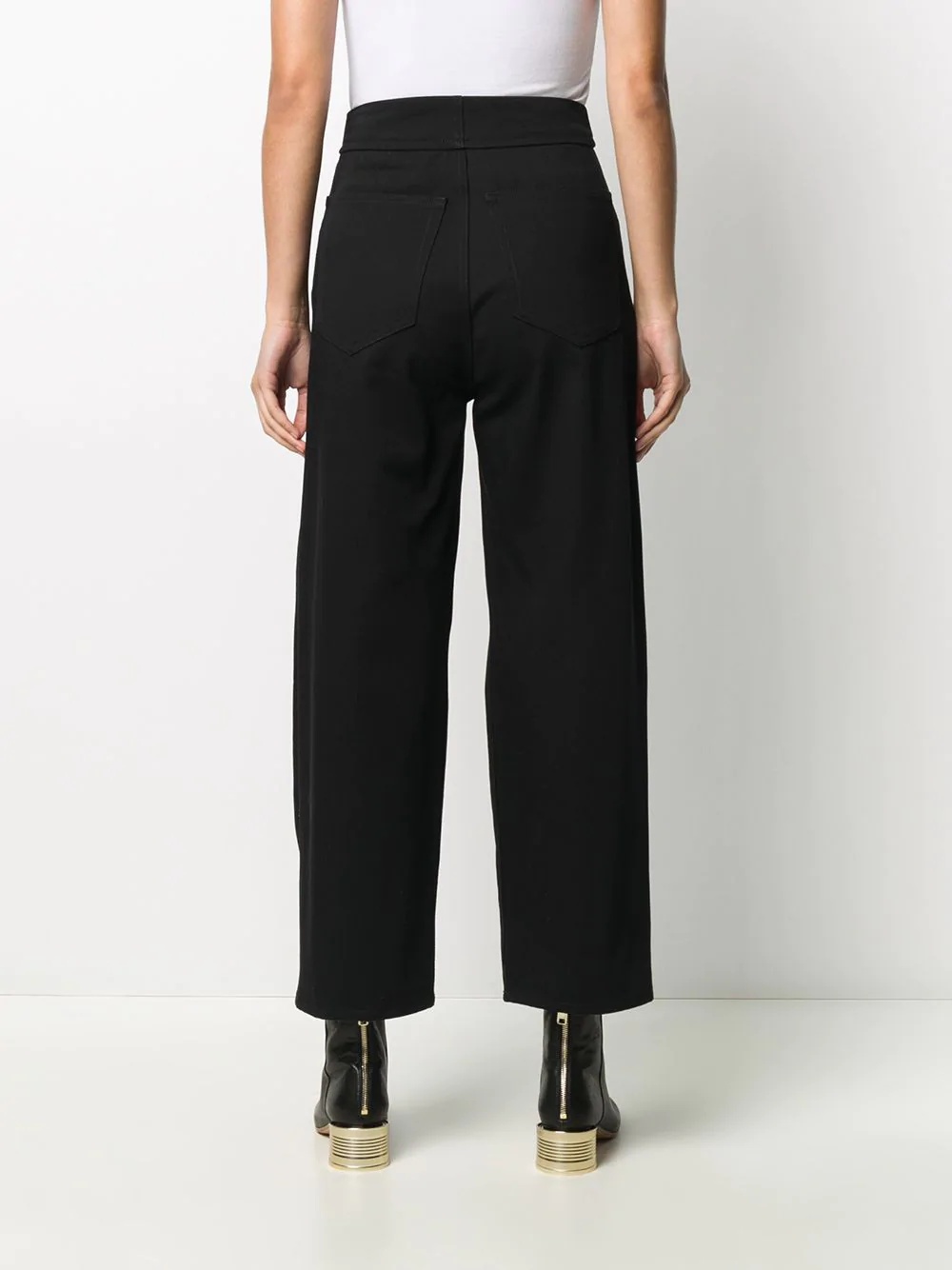 cropped high-waisted jeans - 4