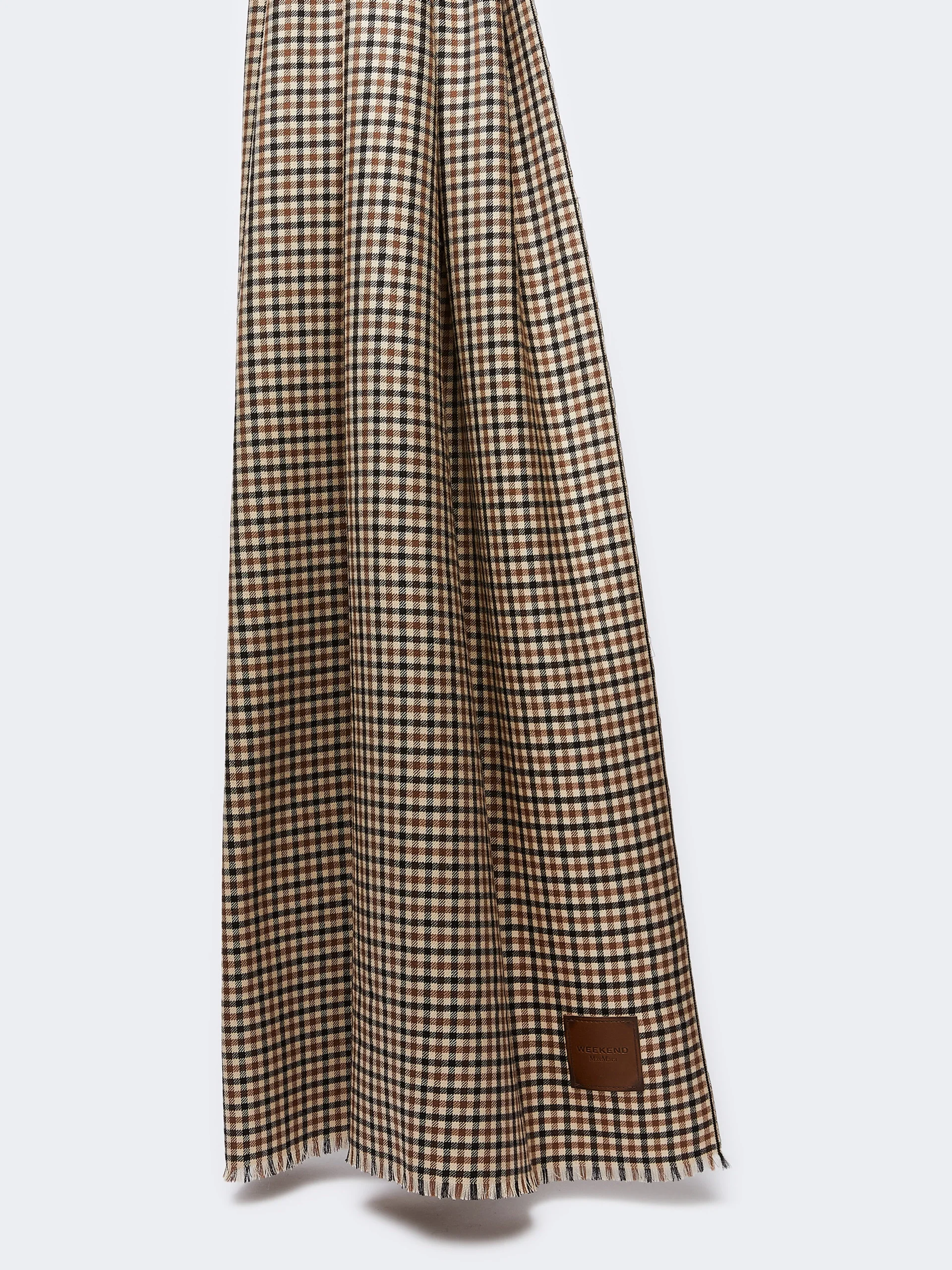 QUANTUM Yarn-dyed wool stole - BEIGE - 1