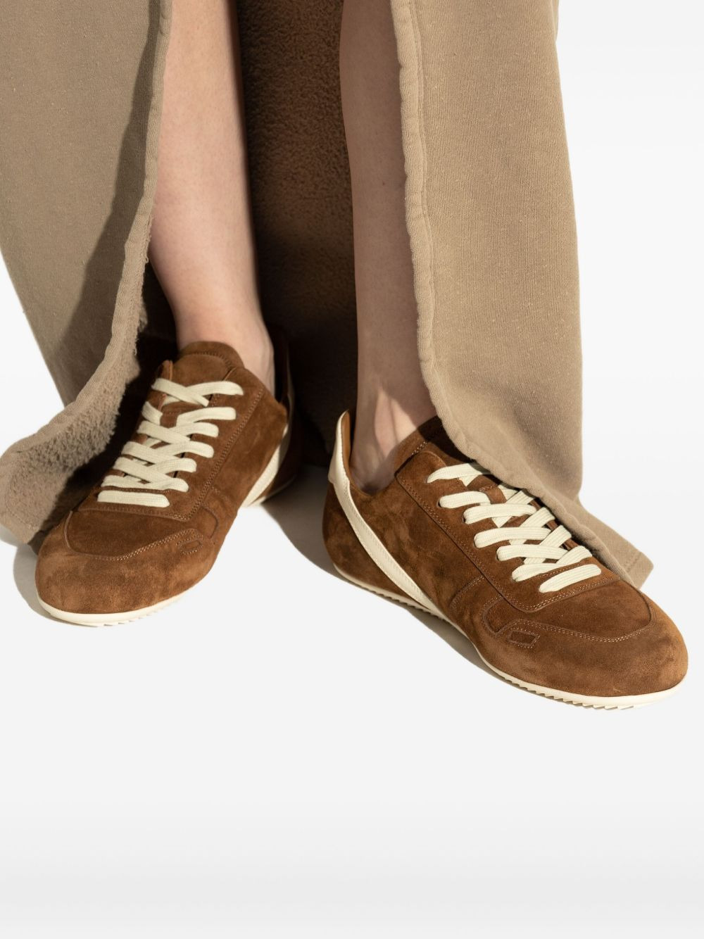 Minimal Sneak suede leather panel sneakers - 4